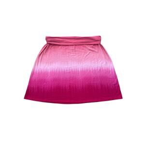 NEW Faded Glory Pink Coral Knit Umbre Knee Length Skirt Size XL